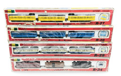 Vintage (4) Varied Diapet Yonezawa Toys Non-Powered N Scale 3-Piece Train Sets