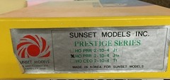 PRR CLASS J-1a in BRASS HO with LONG TENDER and ANTENNA by SUNSET MODELS INC