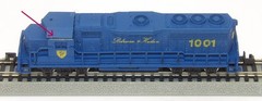 vintage Bachmann N scale D & H #1001 diesel locomotive-runs stiff