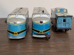 O Gauge Marx Tin & Lionel Plastic Trains Baltimore Locomotive Caboose