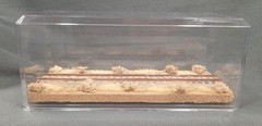 S SCALE 13″ SINGLE TRACK DISPLAY CASE- “DESERT SCENE”-FOR ANY S TRAINS