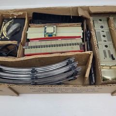 Vintage Marx Tin Train Baltimore & Ohio Locomotive Set w/ Box 5 Cars + Tracks