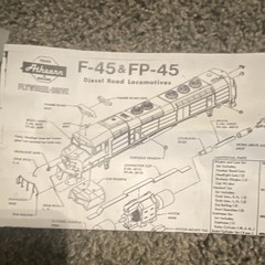 Athearn HO FP-45 Amtrak Diesel Locomotive 3024 DC Analog Flywheel Drive