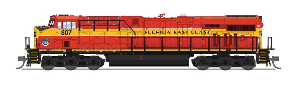 Broadway N-Scale 8639 GE ES44AC – Standard DC – Stealth Florida East Coast #816