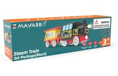 Battery Operated Locomotive Train for Wooden Tracks, O Gauge, Black & Red