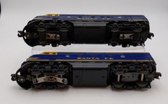 Lionel 6-18117 O Gauge Santa Fe Blue/Yellow F3 AA Diesel Set EX/Box