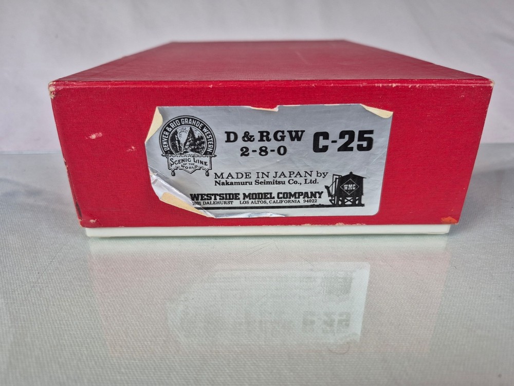 HON3 BRASS WESTSIDE DENVER & RIO GRANDE WESTERN 2-8-0 C-25 #375 “BABY MUDHEN”