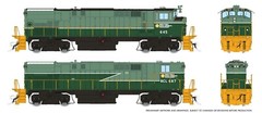 Rapido HO M420 + M420B (DC/Silent): BCR – Two-Tone Green Scheme: #645 + #687