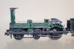 VINTAGE SCRATCH BUILT NON POWERED HO GAUGE SNCF NORD 2-2-2 LOCOMOTIVE 122 op