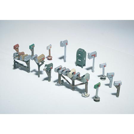 Woodland Scenics HO Assorted Mailboxes WOOD206 HO Accessories