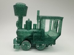 Vintage Lehmann Gnomy Model 990 Green Glitter Plastic Friction Toy Train