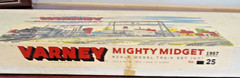 VARNEY HO No. 25 MIGHTY MIDGET TRAIN SET LOCOMOTIVE & FREIGHT CARS 1957 MIB
