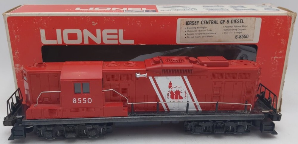 Lionel 6-8550 O Gauge Jersey Central GP-9 Diesel Locomotive #8550/Box