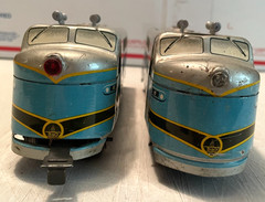 Marx Post-War 027 Gauge Baltimore & Ohio AA Diesel Set