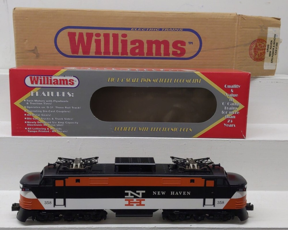 Williams EP300 New Haven EP5 Powered Electric Locomotive #358 w/Horn EX/Box