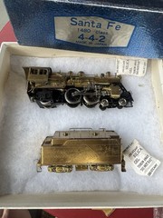 HO brass Balboa Santa Fe Class 1480 4-4-2 Atlantic ATSF SF Original Box