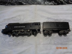Lionel Vintage Pre War (1937-41) # 1668 Black Steam Loco, #1689T Tender & 3 Cars