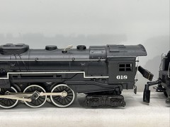 Lionel 6-18042 O Gauge B&A Hudson 4-6-4 Steam Locomotive & Tender #618 EXC