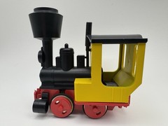 Vintage Lehmann GNOMY 990 Steam Locomotive Train Engine Yellow West Germany Toy