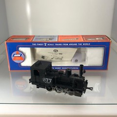 AHM 7111 C AT&SF Steam Locomotive 0-6-0 #677 2 Rail O Scale NIB