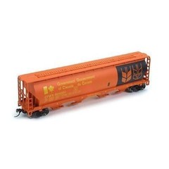 Bachmann 19134 HO Scale 4 Bay Cylindrical Grain Red Hopper Government of Canada