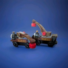 Thomas & Friends Wooden Railway Harvey 27 Crane Train Lot of 2