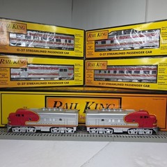 Lot Of 6 MTH RAIL KING 0-27 30-2131-0 Santa Fe POWERED F3 AA DIESEL 6103 Cars X4
