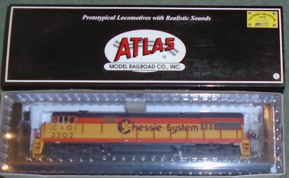 Atlas HO 10003922 – Chessie System U30C #3302 – DCC/Sound