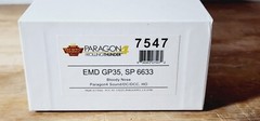 Broadway Limited HO 7547 GP35 SOUTHERN PACIFIC RR 6633 Paragon 4 DCC/DC/ SOUND