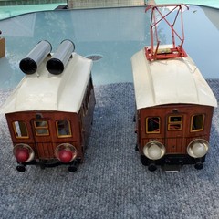 Early Marklin Electric 1 Gauge Trolley Engine and Trailor, #889 On Both, Rare