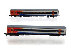 Graham Farish 371-557 N Scale East Midlands DMU Class 158 Locomotives (Set of 2)