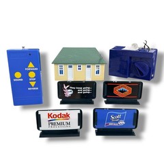 Vintage Life-Like Train Accessory Lot Transformer Remote Sound House Signs