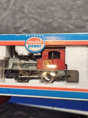 Model Power HO scale “Lil Donkey” 0-4-0-T steam locomotive model.