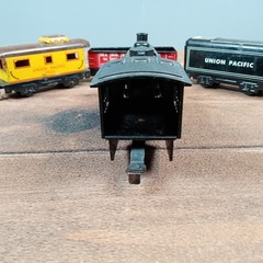 Marx Toy Train Set Kids OS Black Fair Wind-up Union Pacific Seaboard 4pc NO Key