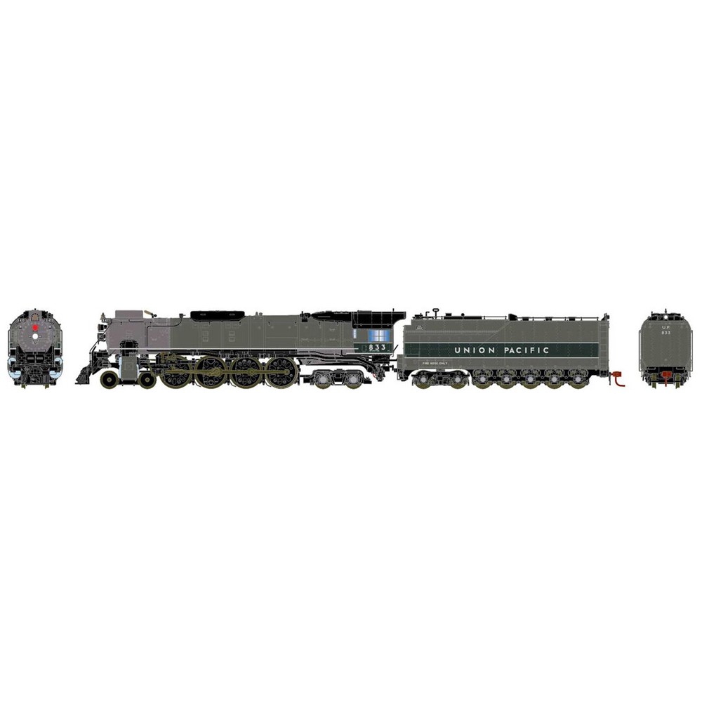 Athearn ATHG88411 FEF-2 4-8-4 – Union Pacific Locomotive #833 w/DCC & Sound HO