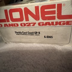 Lionel 6-8065 Florida East Coast GP-9 Diesel Locomotive Non-Powered EX/Box