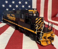 Athearn HO Rio Grande SD40T-2 #5411 Digitrax DCC Decoder Installed Box & Papers