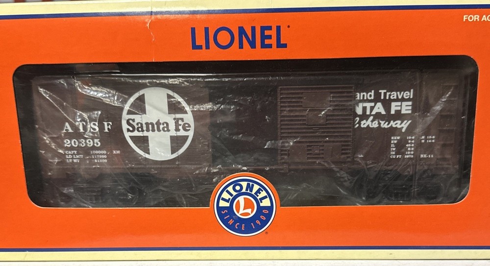 LIONEL ATSF SANTA FE “Ship and Travel SANTE FE all the Way” 6-25016