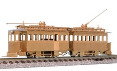 N Scale Aru Freelance Articulated Electric Streetcar Brass Kit 9mm Gauge Tram