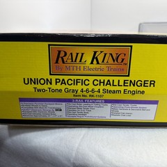 MTH RailKing 30-1107-0 Union Pacific Challenger 4-6-6-4 Whistle O Used BCR Gray