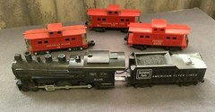 American Flyer #21166 Steam Loco 4-4-0 S-Gauge Burlington Route Tender Others