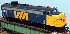 RAPIDO 222547 HO SCALE GMDD FP7 VIA RAIL CANADA #1418 with DCC SOUND