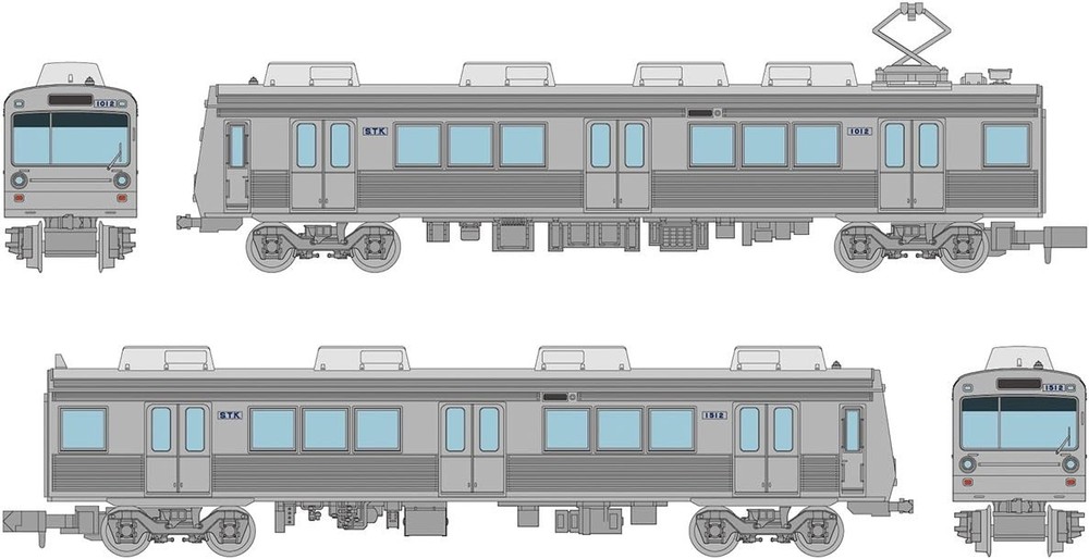 Railway Collection Shizuoka Railway Type 1000 Distributed Cooling Car Painted Wh