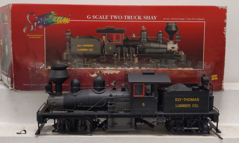 Bachmann 81198 G Ely Thomas 36-Ton Two-Truck Shay Steam Locomotive #5/Box