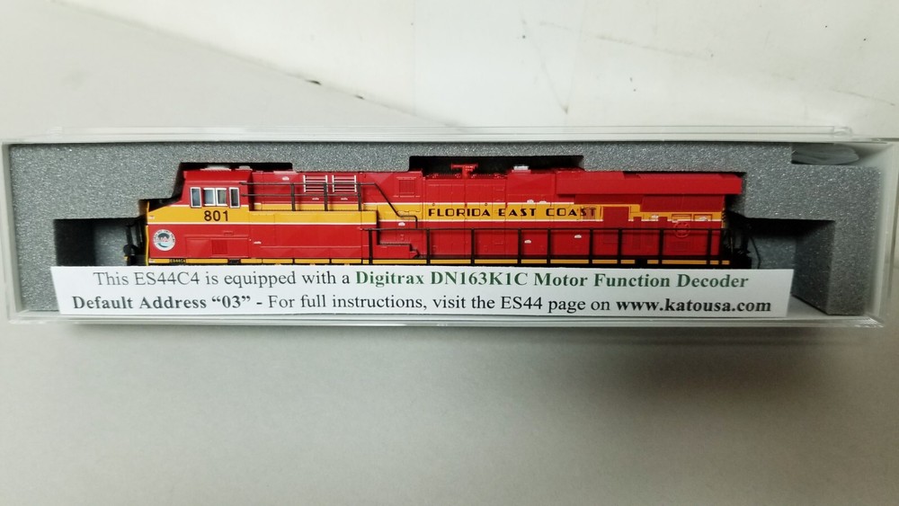 Florida East Coast RR GE Diesel ES44AC #801 KATO 176-8946 Digitrax DCC N Scale