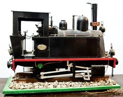 STEAM LOCOMOTIVE MZA 606 CUCO FROM 1921. METAL SCALE MODEL. TWENTIETH CENTURY.