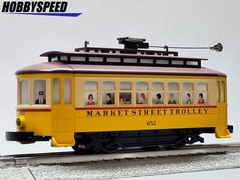 MTH RAILKING MARKET STREET BUMP N GO TROLLEY O GAUGE street car 30-5258 NEW