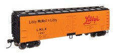41313 Walthers HO 40′ Wood Reefer with Steel ends Libby LMLX #1587