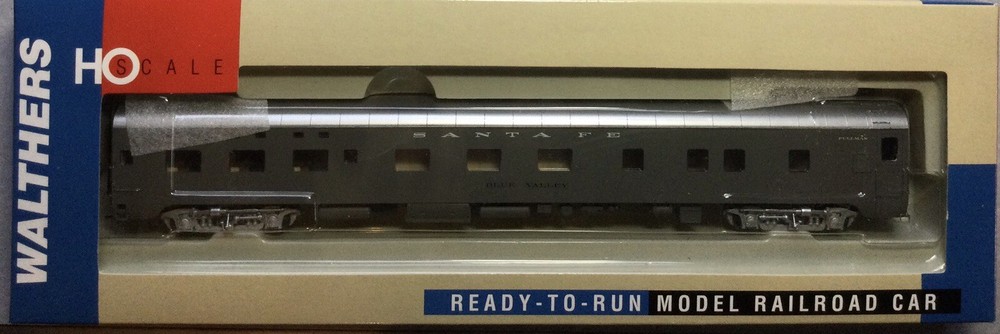 Walthers 932-6722 R-T-R H.O. Pullman-Standard 6-6-4 Sleeper Santa Fe Blue Valley