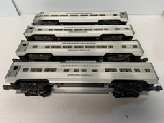 LIONEL O-GAUGE POSTWAR 2531 2532 2533 2534- 4 Silver Cars EX TESTED VIDEO L231